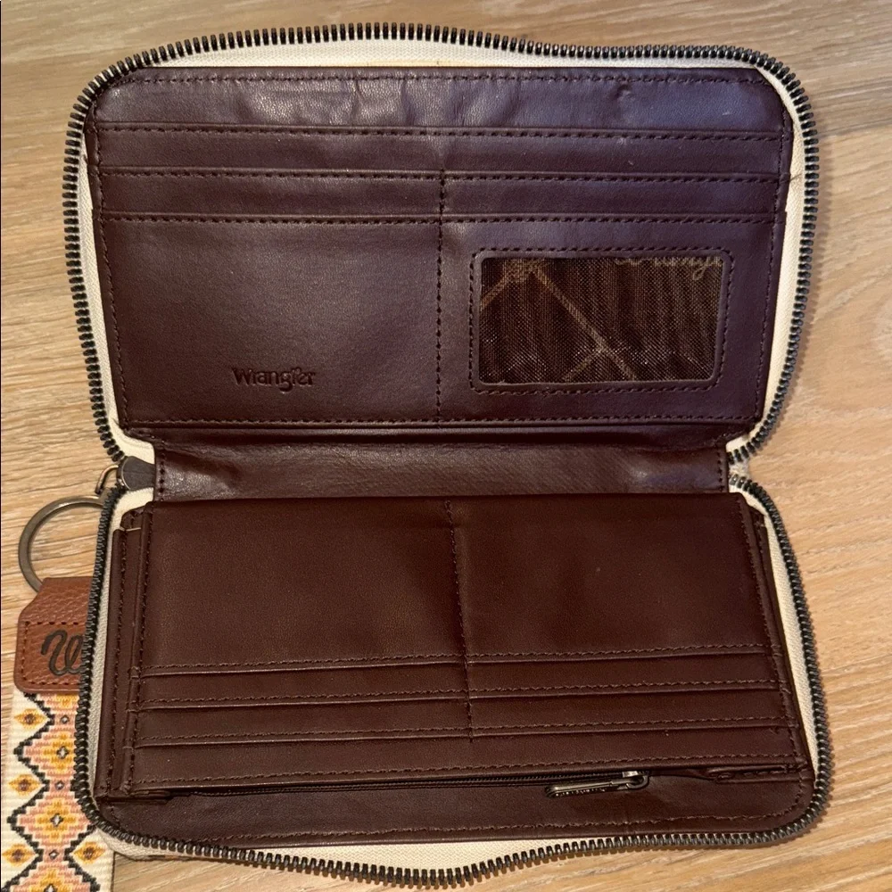 Wrangler Multicolor Patterned Wallet with Wristlet - Picture 3 of 3